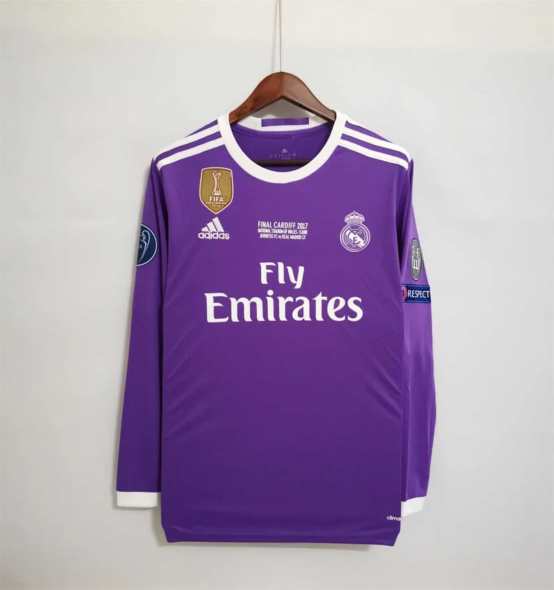 Real madrid away hot sale jersey long sleeve